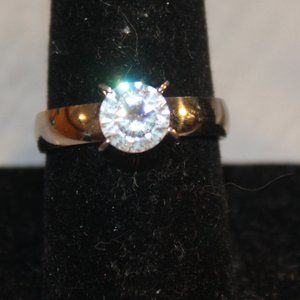 Womens CZ diamond engagement ring